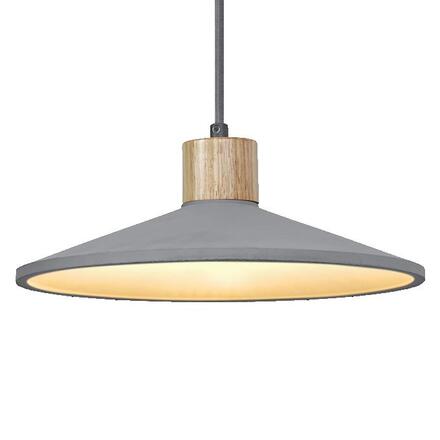 LEDVANCE závěsné svítidlo Concrete Wood 320 mm E27 tmavá šedá 4058075838321