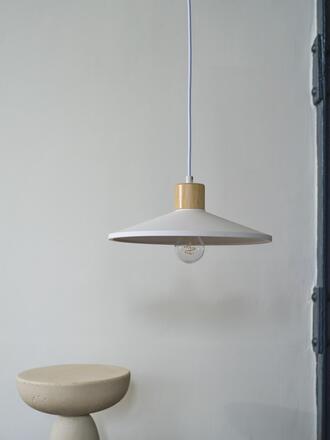 LEDVANCE závěsné svítidlo Plaster Wood 320 mm E27 bílé 4058075838383