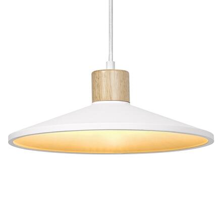 LEDVANCE závěsné svítidlo Plaster Wood 320 mm E27 bílé 4058075838383