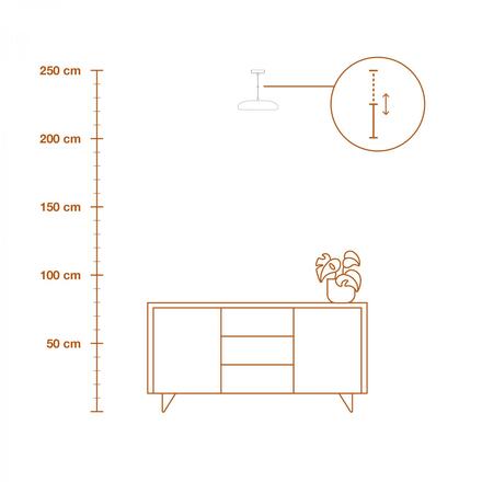 LEDVANCE závěsné svítidlo Plaster Pure 300 E27 bílé 4058075838482