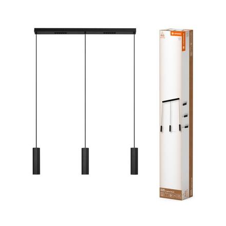 LEDVANCE LED závěsné svítidlo Drums 3xGU10 2xLED černé 4058075838581