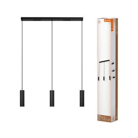 LEDVANCE LED závěsné svítidlo Drums 3xGU10 2xLED černé 4058075838581