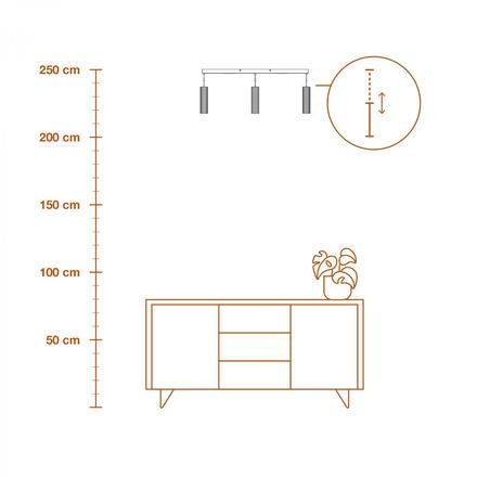 LEDVANCE LED závěsné svítidlo Drums 3xGU10 2xLED černé 4058075838581