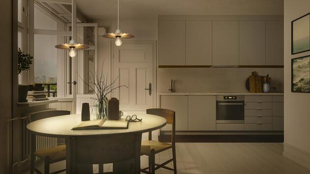 LEDVANCE závěsné svítidlo Plissee E27 béžové 4058075838741