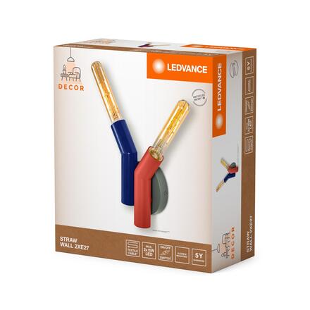 LEDVANCE nástěnné svítidlo Straw 2xE27 multicolor 4058075838840
