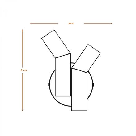 LEDVANCE nástěnné svítidlo Straw 2xE27 multicolor 4058075838840