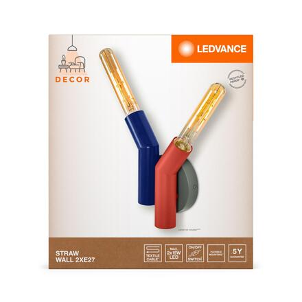 LEDVANCE nástěnné svítidlo Straw 2xE27 multicolor 4058075838840