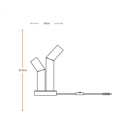 LEDVANCE stolní lampa Straw 2xE27 multicolor 4058075838864