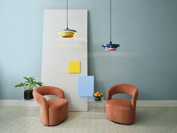 LEDVANCE závěsné svítidlo Layers E27 modré 4058075839007