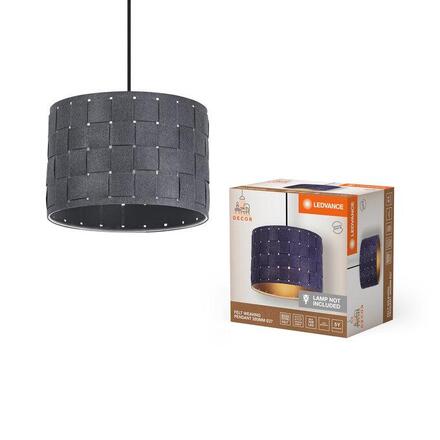 LEDVANCE závěsné svítidlo Felt Weaving 280 mm E27 tmavá šedá 4058075839021