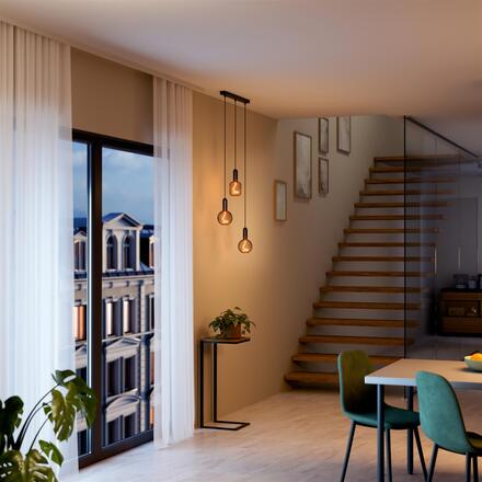 LEDVANCE DECOR LED SPIRAL FILAMENT GLOBE 125 14 BLACK DIM 3.5W 818 E27 4058075840287