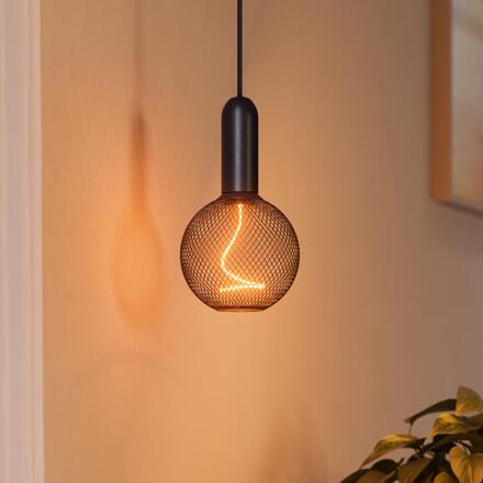 LEDVANCE DECOR LED SPIRAL FILAMENT GLOBE 125 14 BLACK DIM 3.5W 818 E27 4058075840287