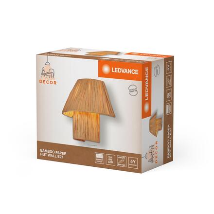 LEDVANCE nástěnné svítidlo Bamboo Paper Hut 1xE27 hnědé 4058075840621