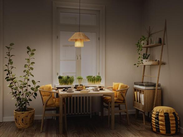 LEDVANCE závěsné svítidlo Bamboo Paper Hut 400 E27 hnědé 4058075840669