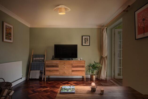 LEDVANCE stropní svítidlo Bamboo Paper Hut 400 E27 hnědé 4058075840683