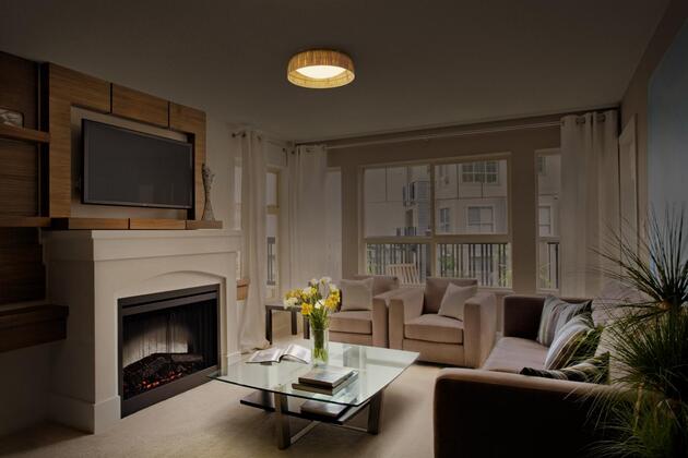 LEDVANCE LED stropní svítidlo Bamboo Paper 400 18W 830 hnědé 4058075840720