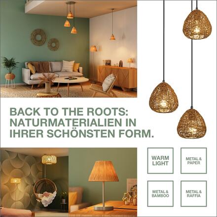 LEDVANCE LED stropní svítidlo Bamboo Paper 500 28W 830 hnědé 4058075840744