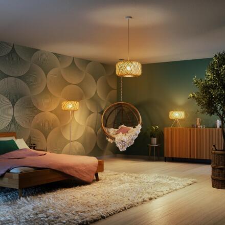 LEDVANCE stolní lampa Paper Bale 1xE27 béžová 4058075840904