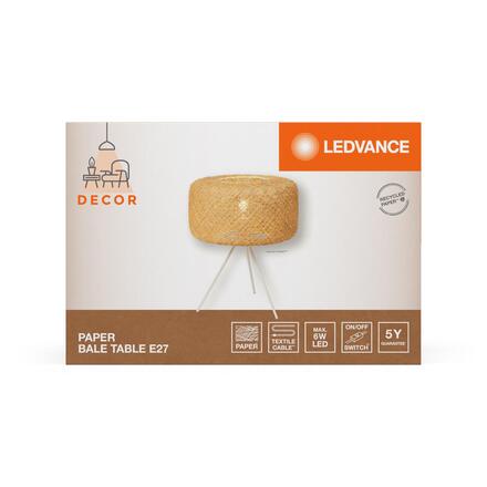 LEDVANCE stolní lampa Paper Bale 1xE27 béžová 4058075840904