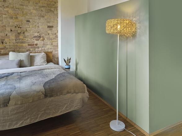 LEDVANCE stojací lampa Paper Bale 1xE27 béžová 4058075840928