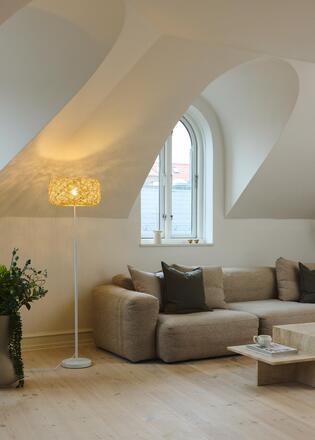 LEDVANCE stojací lampa Paper Bale 1xE27 béžová 4058075840928