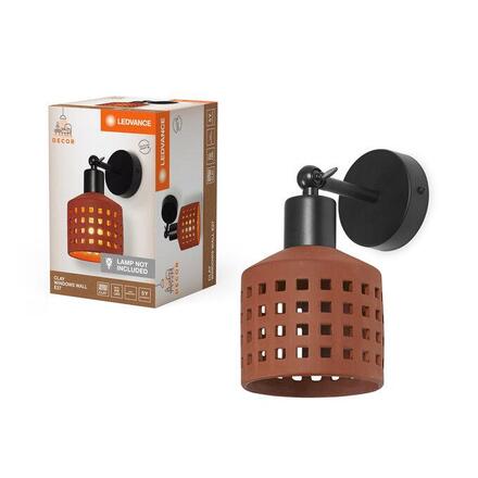 LEDVANCE nástěnné svítidlo Clay Windows 1xE27 hnědé 4058075840942