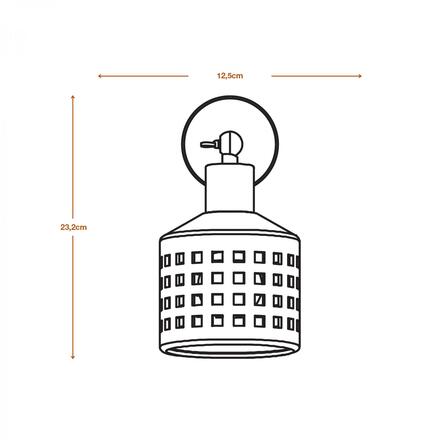 LEDVANCE nástěnné svítidlo Clay Windows 1xE27 hnědé 4058075840942