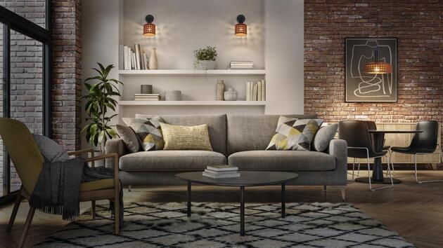 LEDVANCE nástěnné svítidlo Clay Windows 1xE27 hnědé 4058075840942