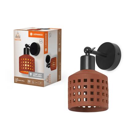 LEDVANCE nástěnné svítidlo Clay Windows 1xE27 hnědé 4058075840942