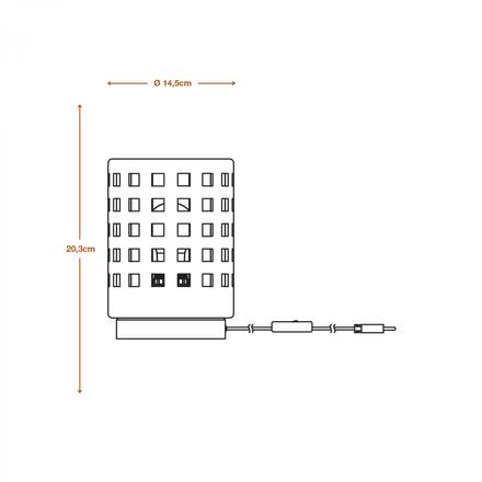 LEDVANCE stolní lampa Clay Windows 1xE27 hnědá 4058075841024