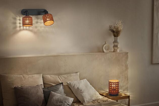 LEDVANCE stolní lampa Clay Windows 1xE27 hnědá 4058075841024