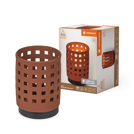 LEDVANCE stolní lampa Clay Windows 1xE27 hnědá 4058075841024