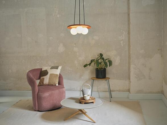 LEDVANCE závěsné svítidlo Clay Nest 3xG9 hnědé 4058075841109