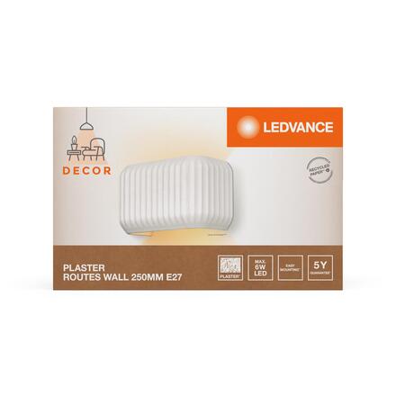 LEDVANCE nástěnné svítidlo Plaster Routes 250 1xE27 bílé 4058075841222