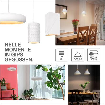 LEDVANCE nástěnné svítidlo Plaster Routes 330 2xE27 bílé 4058075841246