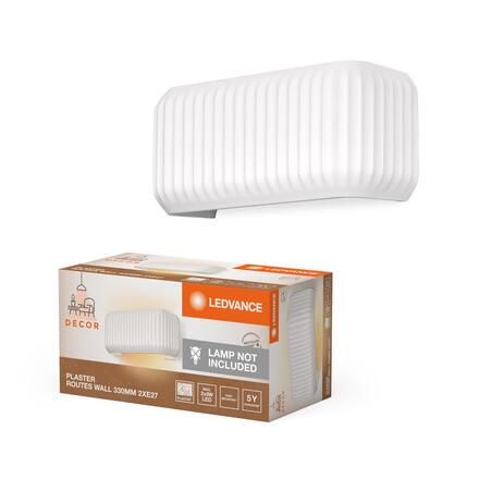 LEDVANCE nástěnné svítidlo Plaster Routes 330 2xE27 bílé 4058075841246