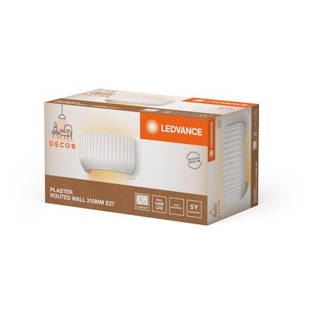 LEDVANCE nástěnné svítidlo Plaster Routes Up 310 1xE27 bílé 4058075841260