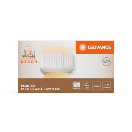 LEDVANCE nástěnné svítidlo Plaster Routes Up 310 1xE27 bílé 4058075841260