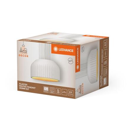 LEDVANCE závěsné svítidlo Plaster Routes 300 1xE27 bílé 4058075841307