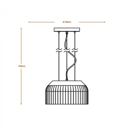 LEDVANCE závěsné svítidlo Plaster Routes 300 1xE27 bílé 4058075841307