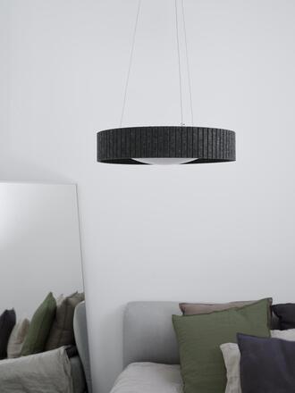 LEDVANCE LED závěsné svítidlo Felt Cylinder 28W 830 tmavá šedá 4058075841567