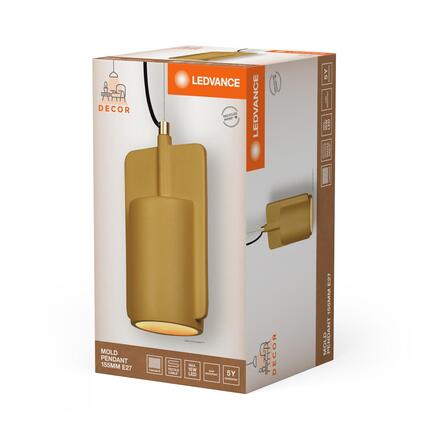 LEDVANCE závěsné svítidlo Mold 155MM 1xE27 zlaté 4058075841666