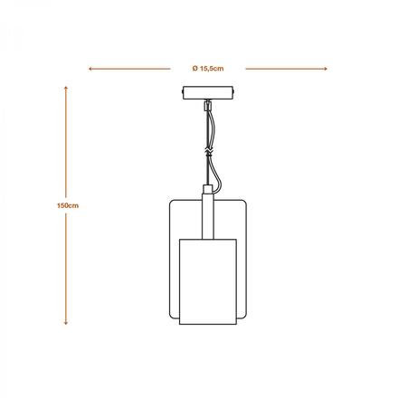 LEDVANCE závěsné svítidlo Mold 155MM 1xE27 zlaté 4058075841666