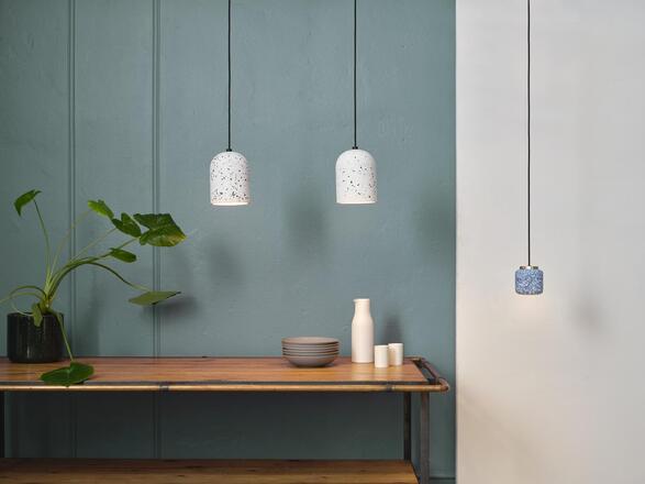 LEDVANCE závěsné svítidlo Terrazzo Ball 1xGU10 modré 4058075841727