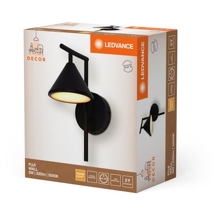 LEDVANCE LED nástěnné svítidlo Fuji 5W 930 černé 4058075841802