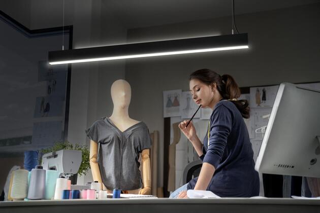 LEDVANCE LED závěsné svítidlo Office Line Cuboid 42W 840 DIM černé 4058075842342