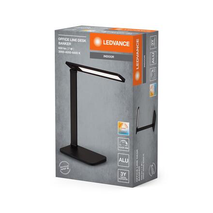 LEDVANCE LED stolní lampa Office Line Desk Banker 7W CCT Dimmable černé 4058075842946