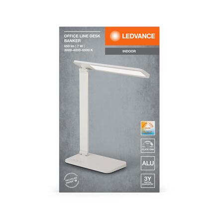 LEDVANCE LED stolní lampa Office Line Desk Banker 7W CCT Dimmable bílé 4058075842960