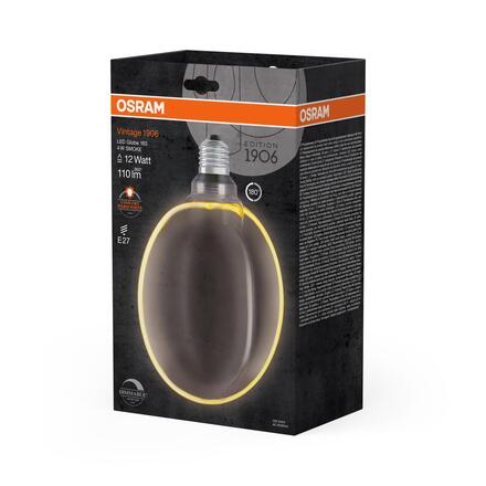 LEDVANCE LED žárovka Vintage 1906 Globe 183 4 W E27 1800 K stmívatelná kouřová