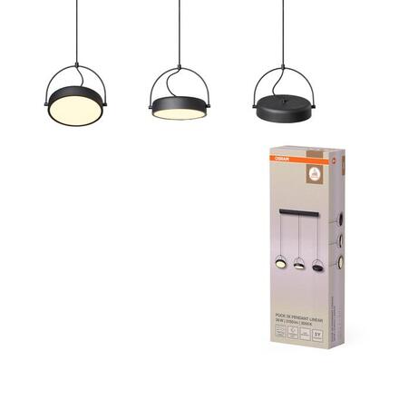 LEDVANCE závěsné svítidlo Decor Puck 3x36 W 220-240 V 3000 K černé